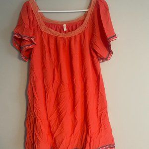 Pink Blush Coral Mini Dress